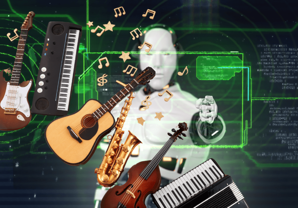représentation de l'intelligence artificielle (IA) dans le domaine de la musique