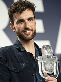 photo de Duncan Laurence à la finale de l'Eurovision 2019